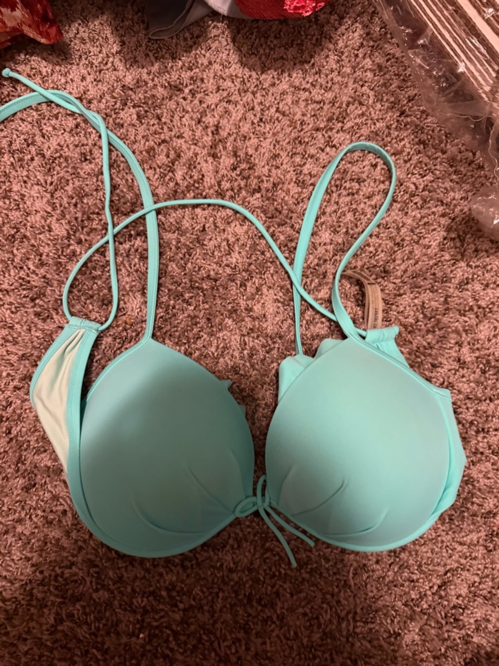 Victoria's Secret Turquoise Padded Bikini Top